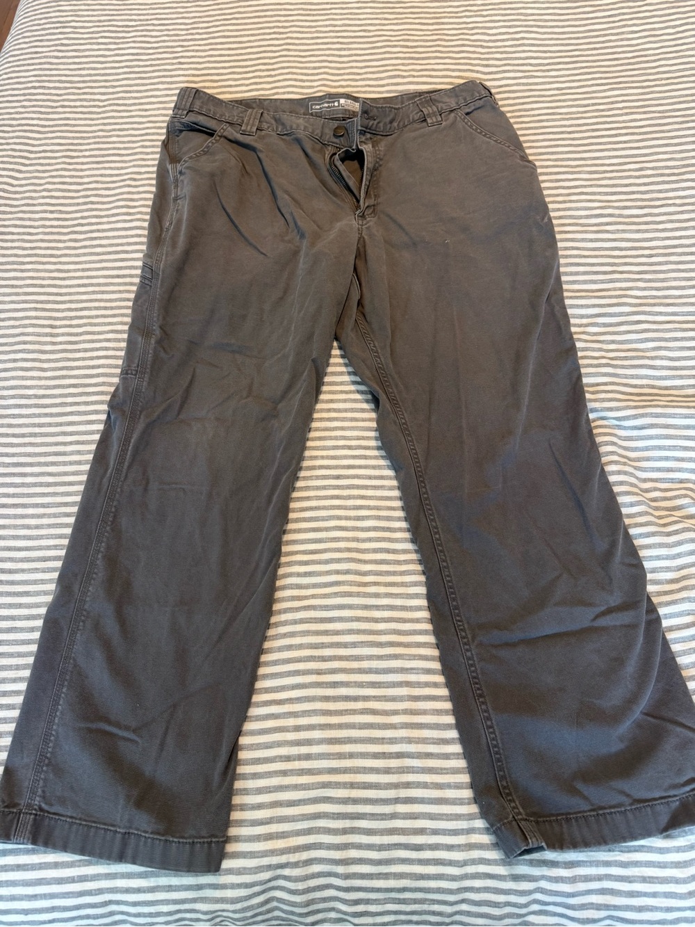 Carhartt Men's Gray Relaxed Fit Pants